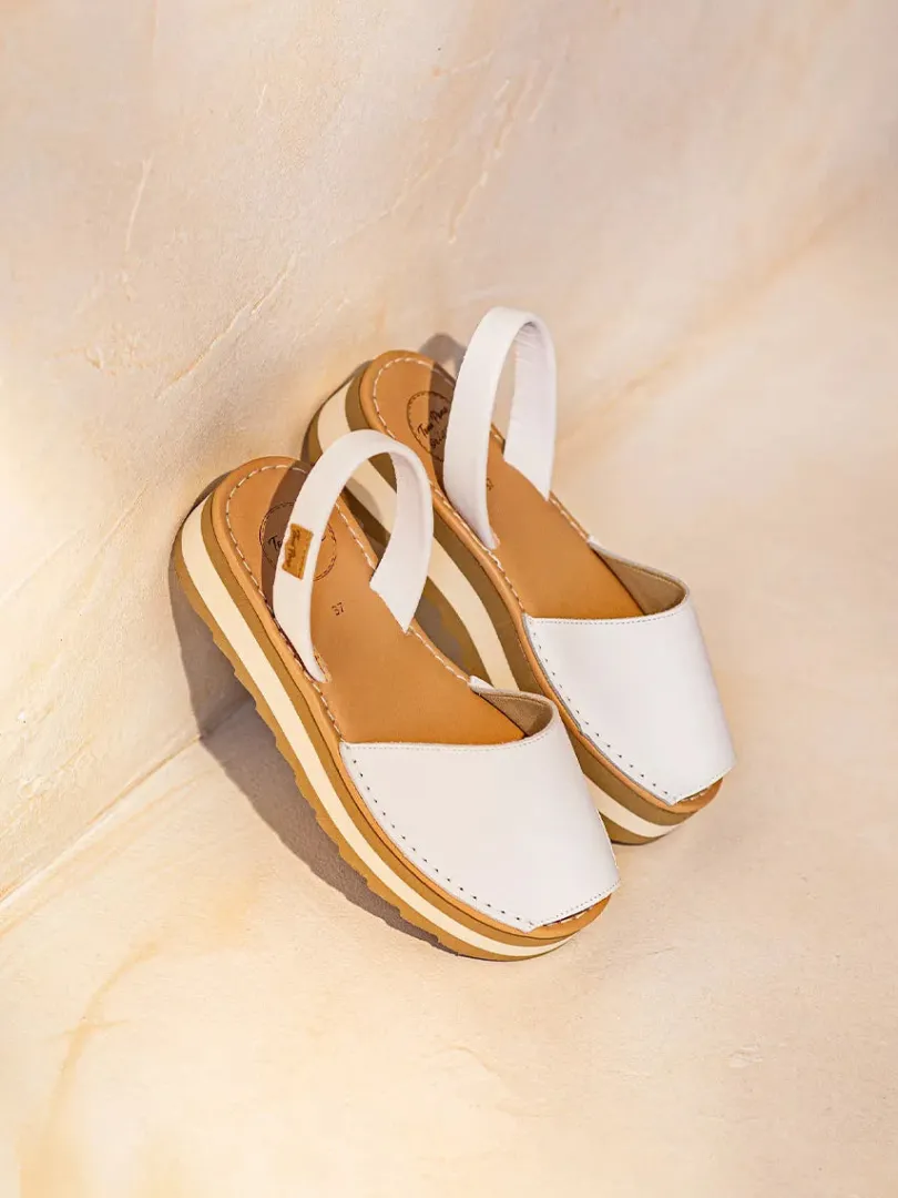 Toni Pons Sandalias | Menorquinas | ALAIOR-P - Abarca de mujer en piel con plataforma | ALAIOR-P