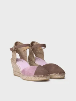 Toni Pons Cuñas Medias | Cerradas | BERAL - Alpargata de mujer en ante bicolor con cuña | BERAL