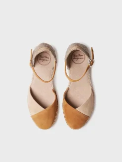 Toni Pons Cuñas Medias | Cerradas | BERAL - Alpargata de mujer en ante bicolor con cuña | BERAL