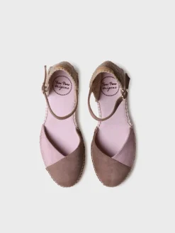 Toni Pons Cuñas Medias | Cerradas | BERAL - Alpargata de mujer en ante bicolor con cuña | BERAL