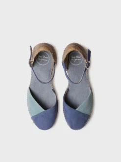Toni Pons Cuñas Medias | Cerradas | BERAL - Alpargata de mujer en ante bicolor con cuña | BERAL