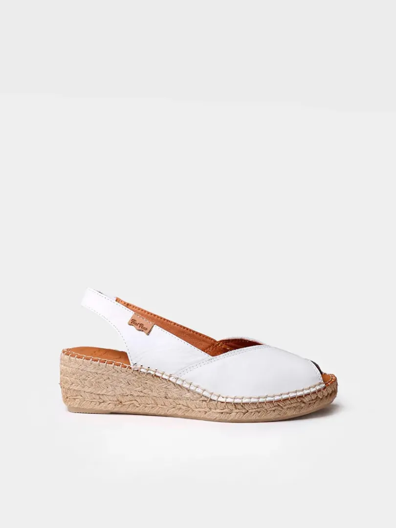 Toni Pons Cuñas Medias | Abiertas | BERNIA-P - Alpargata peep toe de mujer con cuña en piel | BERNIA-P
