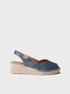 Toni Pons Cuñas Medias | Abiertas | BERNIA-P - Alpargata peep toe de mujer con cuña en piel | BERNIA-P