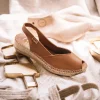 Toni Pons Cuñas Medias | Abiertas | BERNIA-P - Alpargata peep toe de mujer con cuña en piel | BERNIA-P