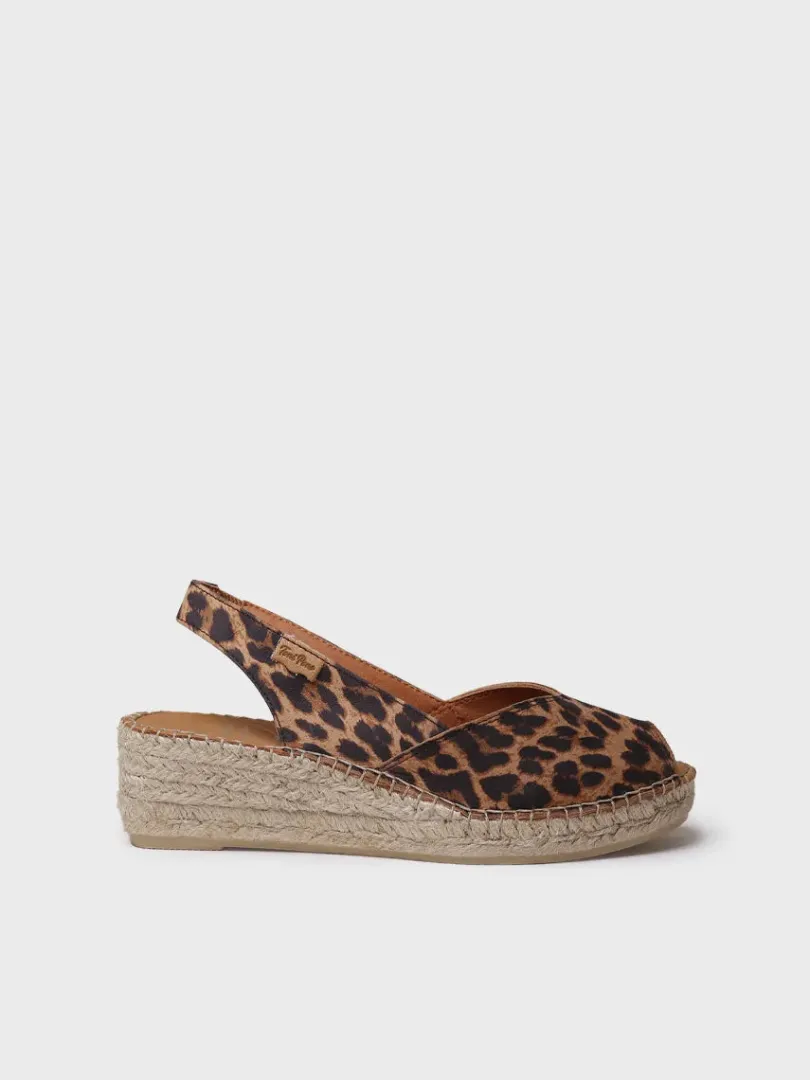 Toni Pons Cuñas Medias | Abiertas | BERNIA-P - Alpargata peep toe de mujer con cuña en piel | BERNIA-P