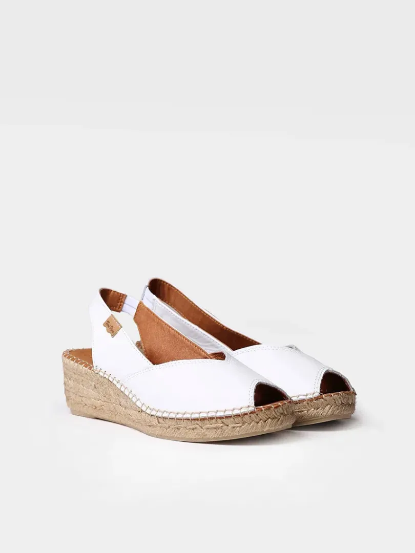 Toni Pons Cuñas Medias | Abiertas | BERNIA-P - Alpargata peep toe de mujer con cuña en piel | BERNIA-P