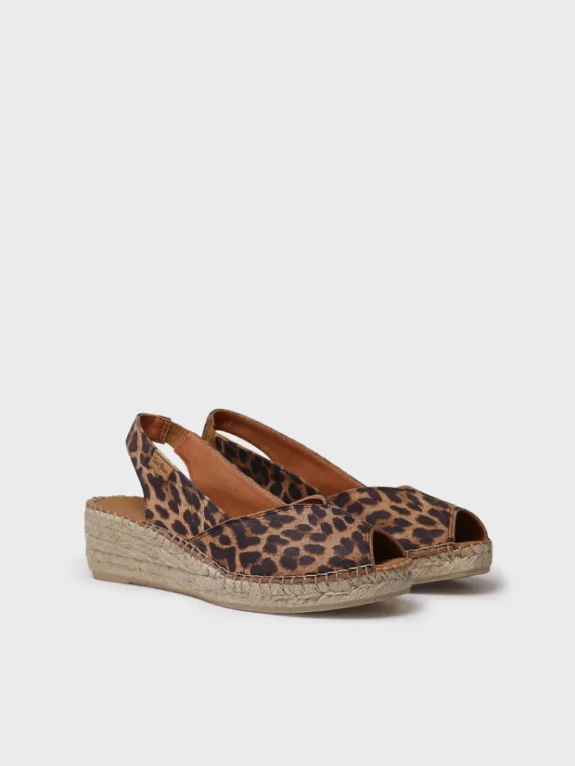 Toni Pons Cuñas Medias | Abiertas | BERNIA-P - Alpargata peep toe de mujer con cuña en piel | BERNIA-P