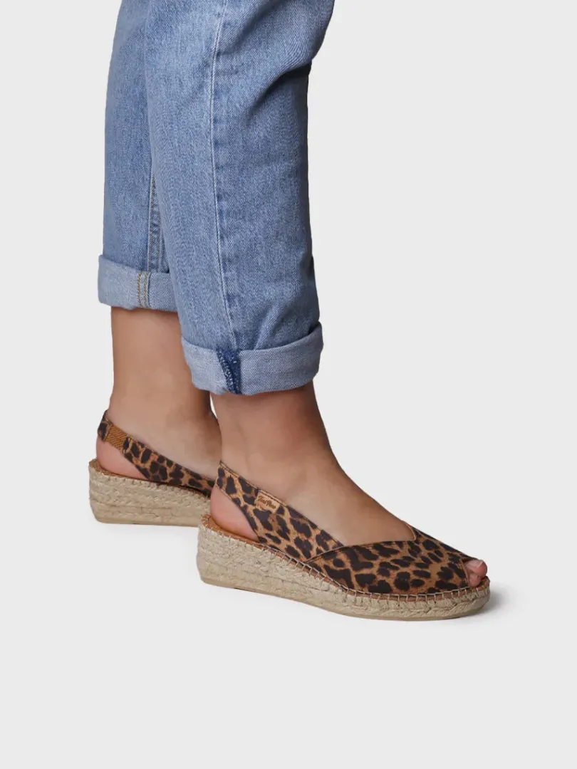 Toni Pons Cuñas Medias | Abiertas | BERNIA-P - Alpargata peep toe de mujer con cuña en piel | BERNIA-P