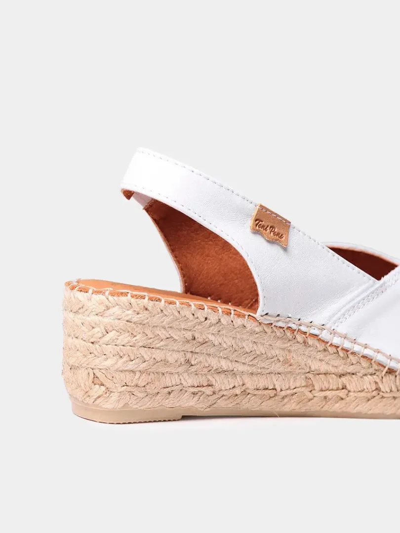 Toni Pons Cuñas Medias | Abiertas | BERNIA-P - Alpargata peep toe de mujer con cuña en piel | BERNIA-P
