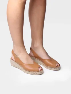 Toni Pons Cuñas Medias | Abiertas | BERNIA-P - Alpargata peep toe de mujer con cuña en piel | BERNIA-P