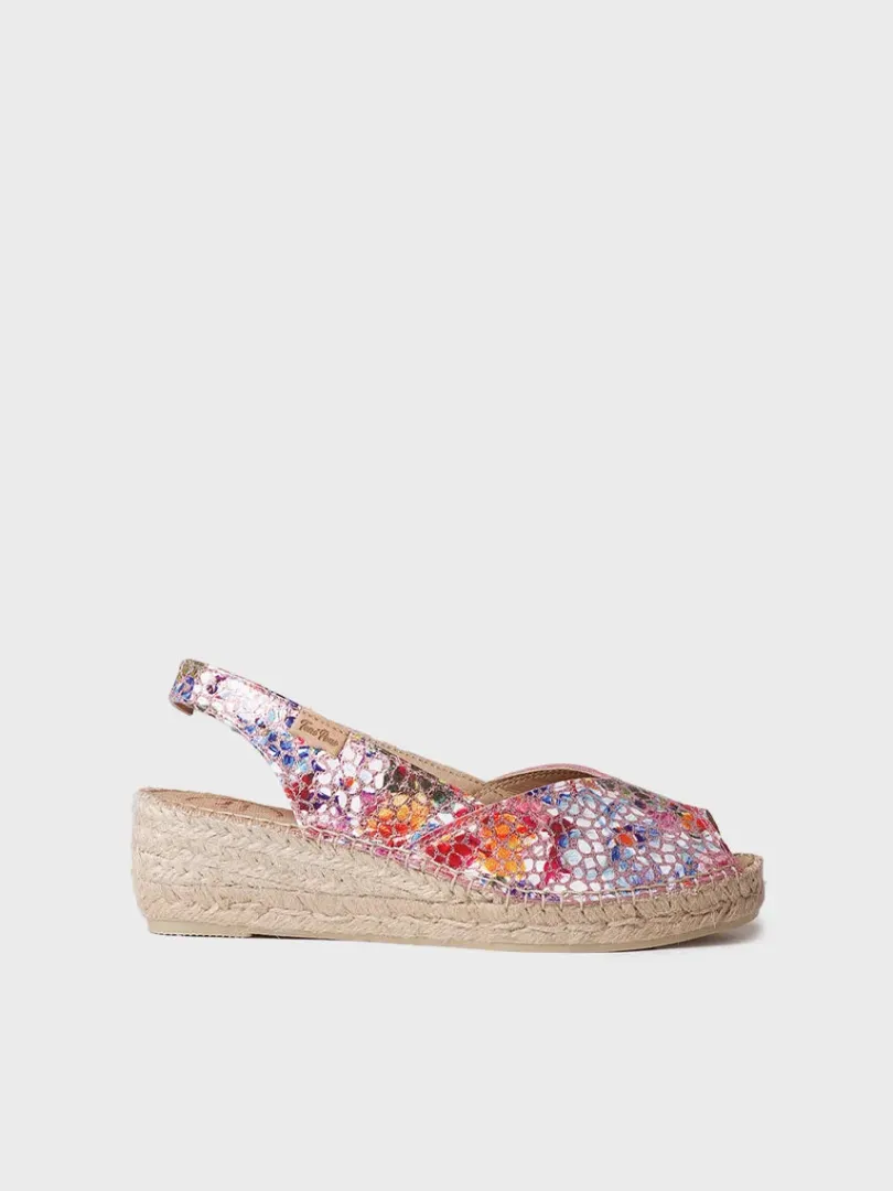 Toni Pons Cuñas Medias | Abiertas | BERNIA-PM - Alpargata peep toe de mujer con cuña en piel | BERNIA-PM