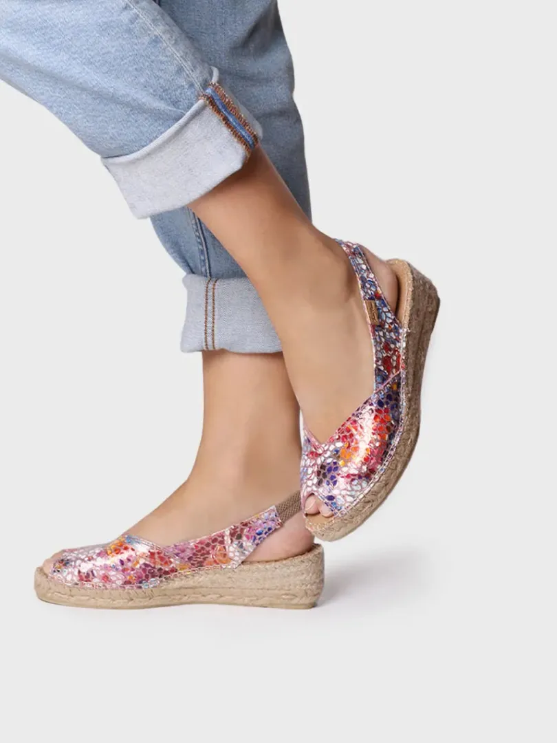 Toni Pons Cuñas Medias | Abiertas | BERNIA-PM - Alpargata peep toe de mujer con cuña en piel | BERNIA-PM
