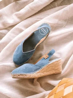 Toni Pons Cuñas Medias | Abiertas | BETTY-A - Alpargata cerrada de cuña en ante para mujer | BETTY-A