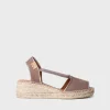 Toni Pons Cuñas Medias | Abiertas | BILDA - Alpargata de cuña de mujer en ante | BILDA
