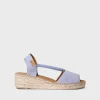 Toni Pons Cuñas Medias | Abiertas | BILDA - Alpargata de cuña de mujer en ante | BILDA