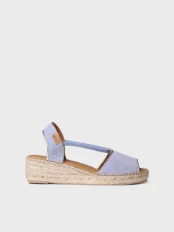 Toni Pons Cuñas Medias | Abiertas | BILDA - Alpargata de cuña de mujer en ante | BILDA