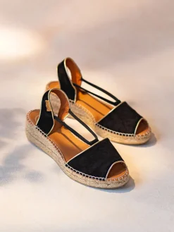 Toni Pons Cuñas Medias | Abiertas | BILDA - Alpargata de cuña de mujer en ante | BILDA