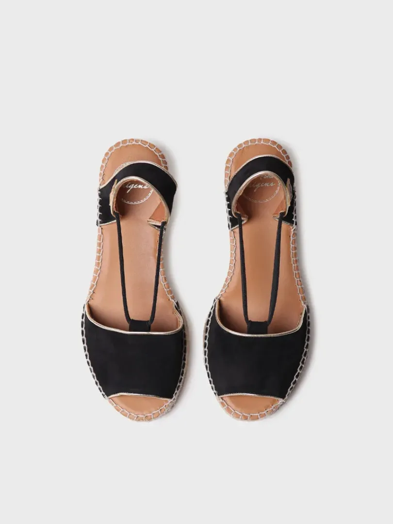 Toni Pons Cuñas Medias | Abiertas | BILDA - Alpargata de cuña de mujer en ante | BILDA