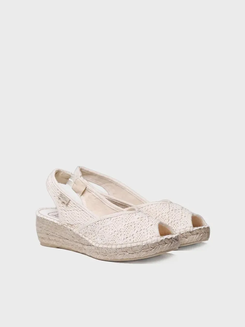 Toni Pons Cuñas Medias | Abiertas | BLANCA-AD - Alpargata de cuña de yute estilo peep toe | BLANCA-AD