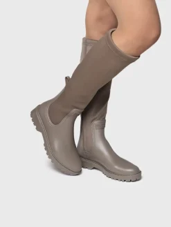 Toni Pons Botas | CARDIFF - Bota alta de agua para mujer en goma y licra | CARDIFF