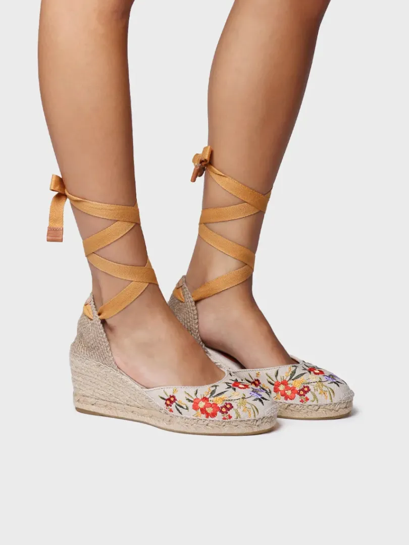 Toni Pons Cuñas Medias | Cerradas | CASTELL - Alpargata valenciana multicolor para mujer | CASTELL