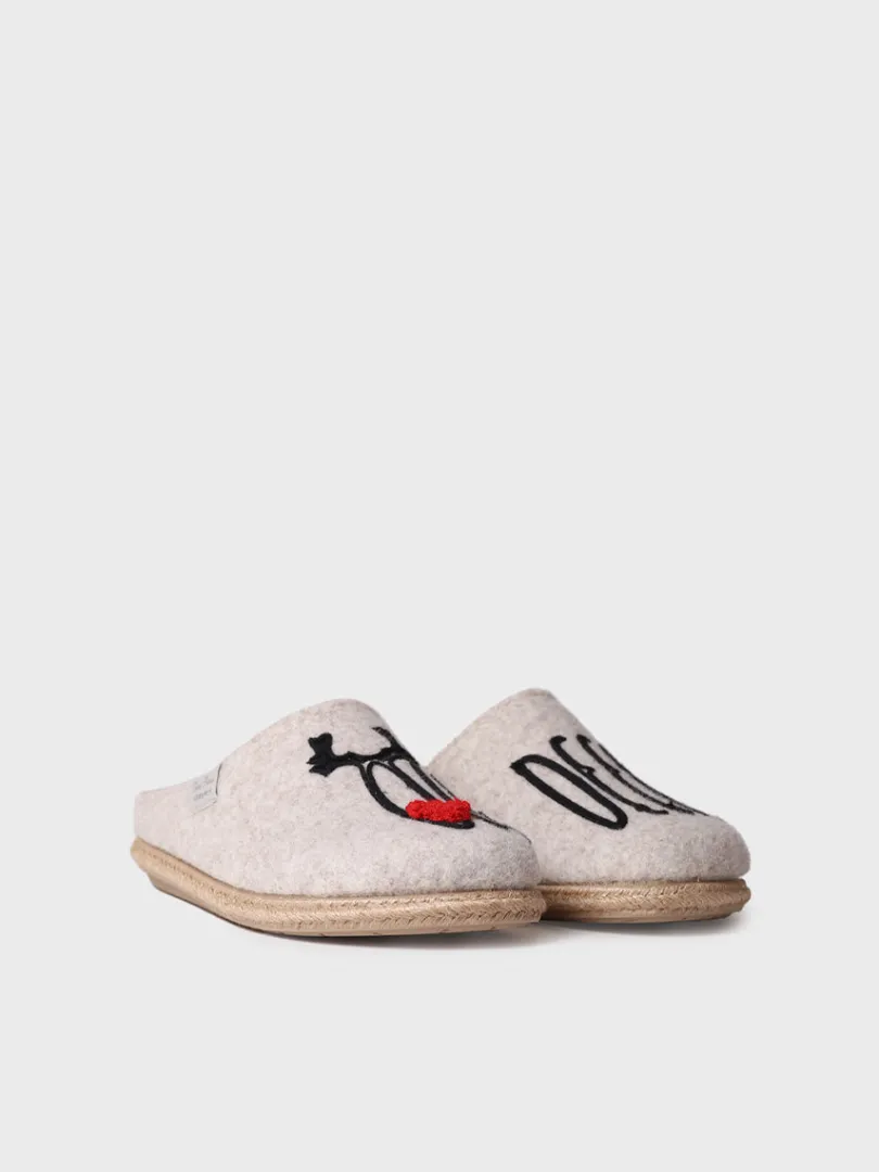 Toni Pons Slippers | DELI-DR - Slippers para mujer en fieltro en Crudo | DELI-DR