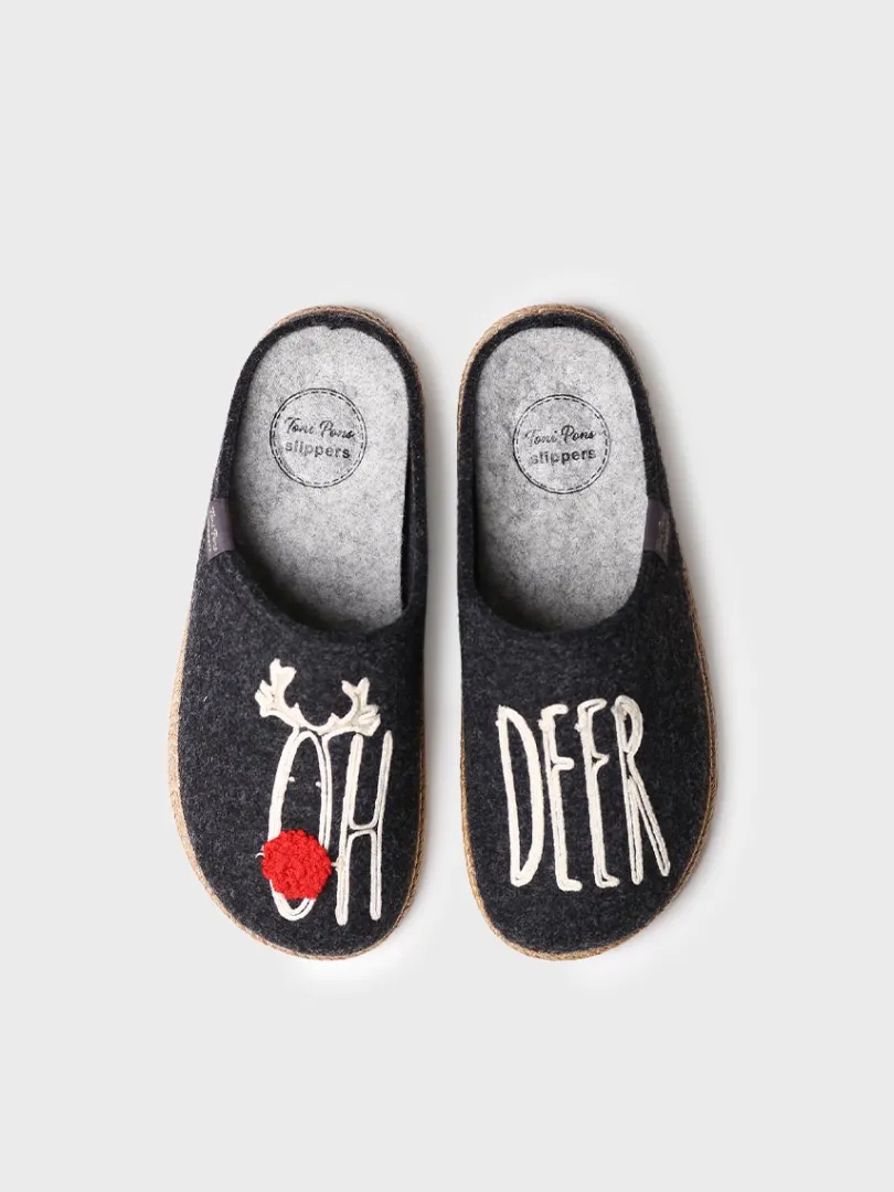 Toni Pons Slippers | DELI-DR - Slippers para mujer en fieltro en Crudo | DELI-DR