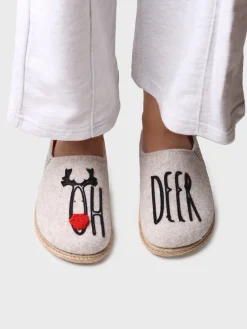 Toni Pons Slippers | DELI-DR - Slippers para mujer en fieltro en Crudo | DELI-DR