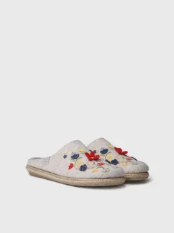 Toni Pons Slippers | DELI-EF - Slippers para mujer en fieltro con flores | DELI-EF