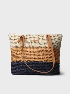 Toni Pons Bolsos | DORA - Bolso shopper en rafia de papel con cremallera | DORA