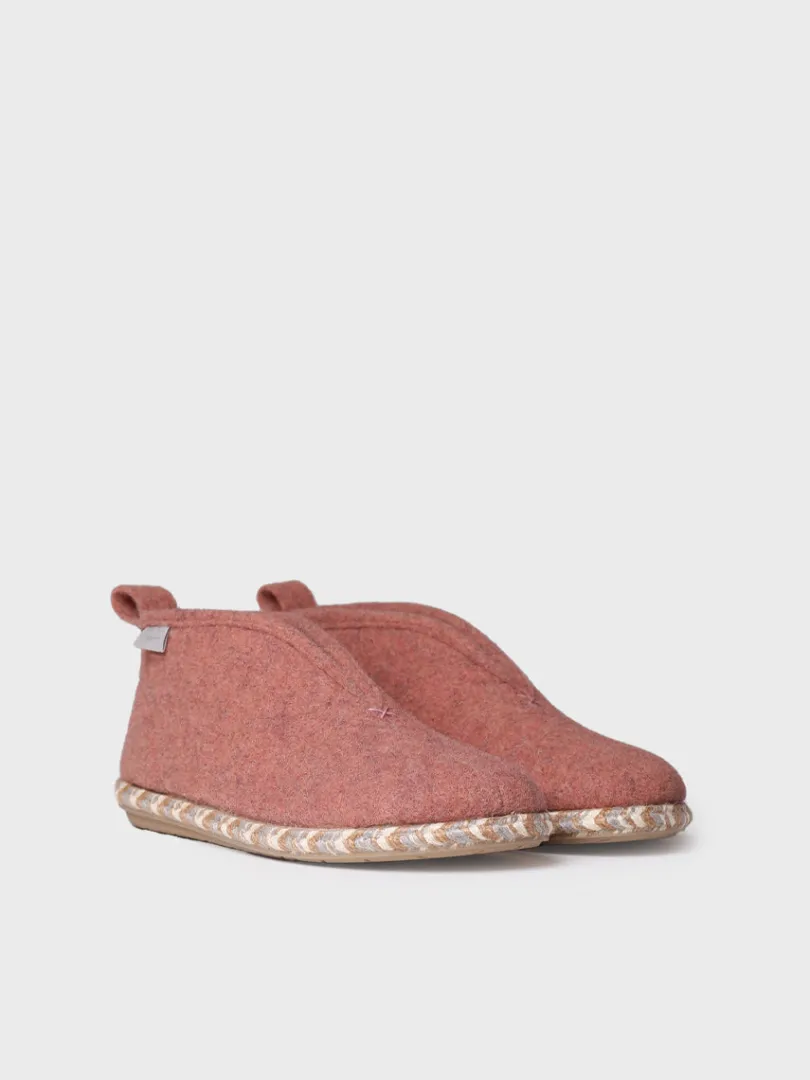 Toni Pons Slippers | DORIA-FP - Slipper abotinada para mujer en fieltro en Nude | DORIA-FP