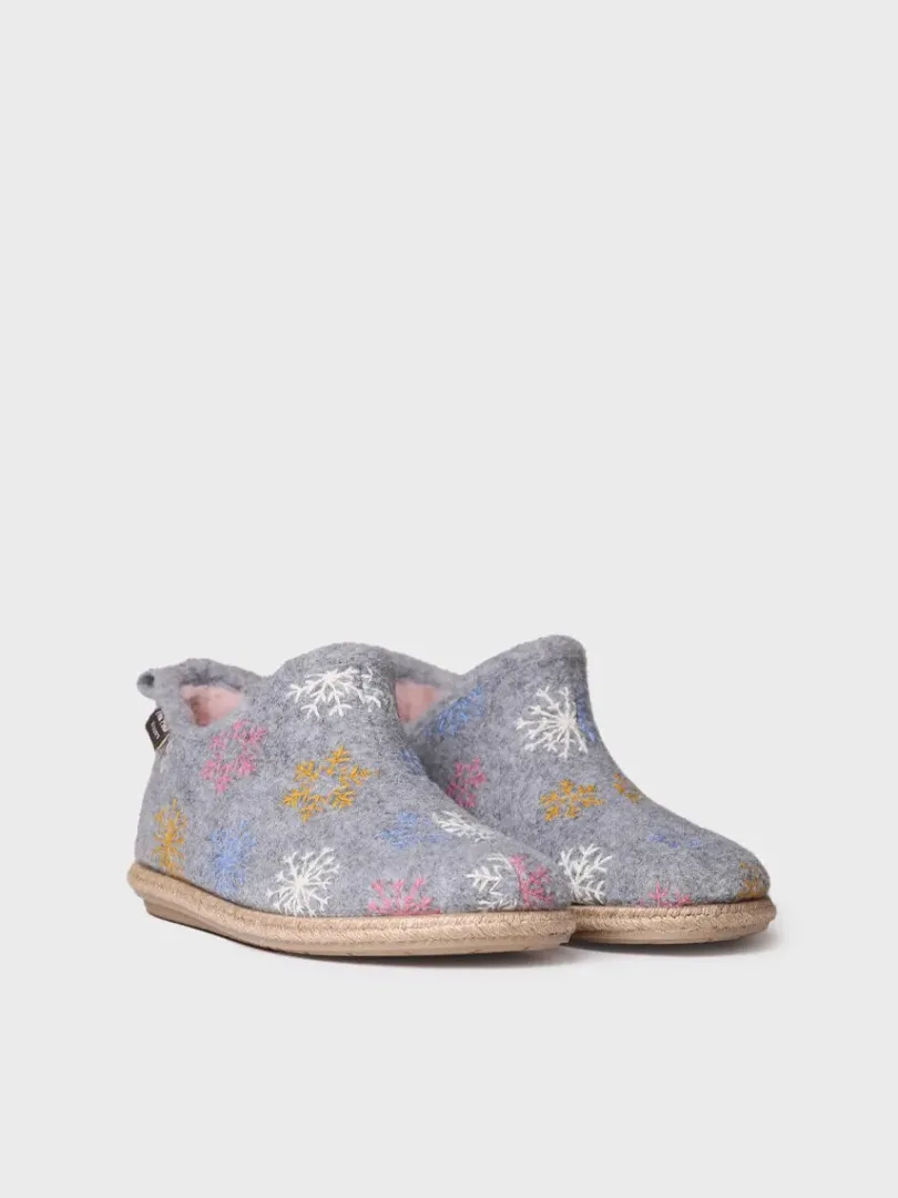 Toni Pons Slippers | DUNA-CP - Slipper abotinada para mujer en fieltro | DUNA-CP