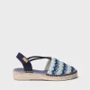 Toni Pons Cerradas | Cuñas Bajas | EMILIA - Alpargata plana de mujer en crochet multicolor | EMILIA
