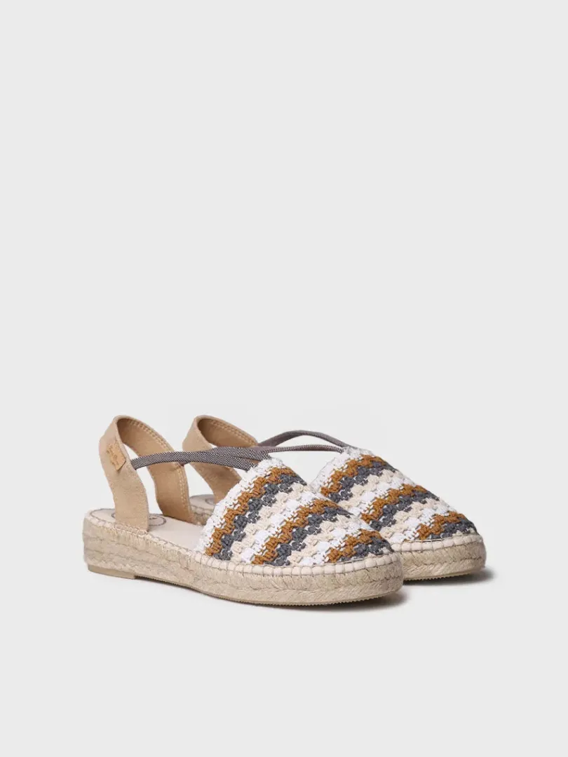Toni Pons Cerradas | Cuñas Bajas | EMILIA - Alpargata plana de mujer en crochet multicolor | EMILIA