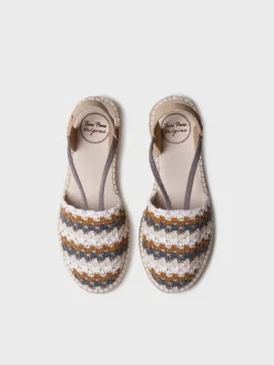 Toni Pons Cerradas | Cuñas Bajas | EMILIA - Alpargata plana de mujer en crochet multicolor | EMILIA