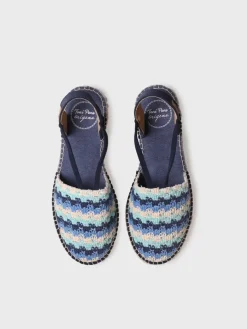 Toni Pons Cerradas | Cuñas Bajas | EMILIA - Alpargata plana de mujer en crochet multicolor | EMILIA
