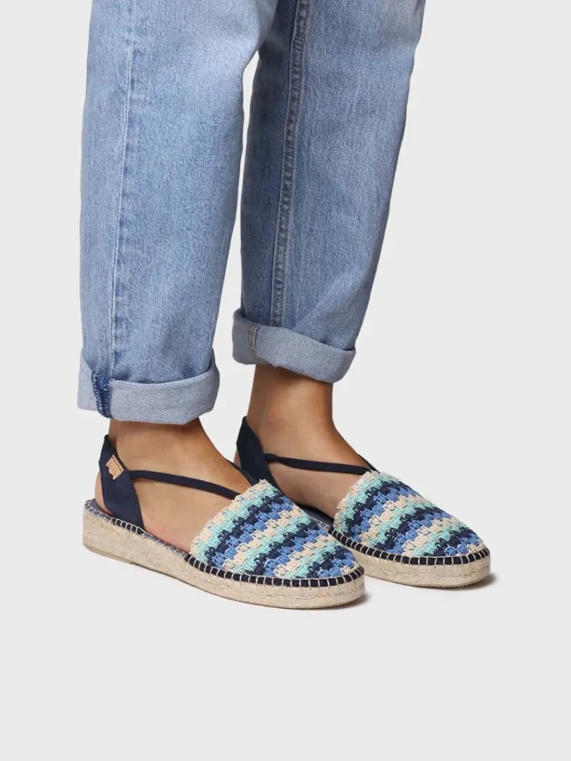 Toni Pons Cerradas | Cuñas Bajas | EMILIA - Alpargata plana de mujer en crochet multicolor | EMILIA