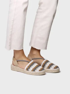 Toni Pons Cerradas | Cuñas Bajas | EMILIA - Alpargata plana de mujer en crochet multicolor | EMILIA