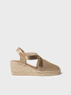 Toni Pons Cuñas Medias | Cerradas | FABI - Alpargata de mujer con cuña de yute tintada y elásticos | FABI