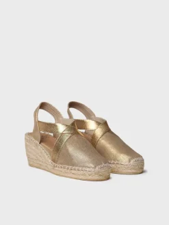 Toni Pons Cuñas Medias | Cerradas | FABI - Alpargata de mujer con cuña de yute tintada y elásticos | FABI
