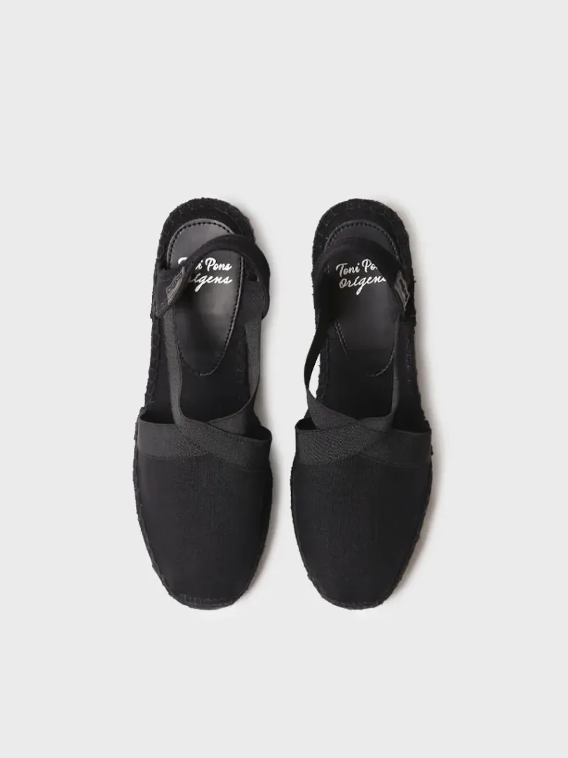 Toni Pons Cuñas Medias | Cerradas | FABI - Alpargata de mujer con cuña de yute tintada y elásticos | FABI