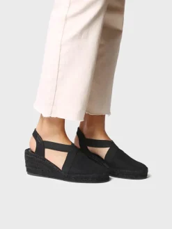 Toni Pons Cuñas Medias | Cerradas | FABI - Alpargata de mujer con cuña de yute tintada y elásticos | FABI
