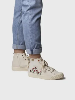 Toni Pons Sneakers Y Zapatillas | GENA-EU - Zapatilla deportiva alta de mujer en algodón reciclado y bordados | GENA-EU