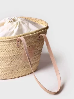 Toni Pons Bolsos | GOMERA - Capazo de mimbre para mujer con asas de piel | GOMERA