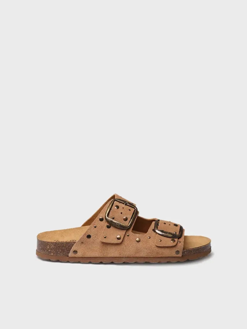 Toni Pons Sandalias | Bios | GRETEL - Sandalia BIO de mujer en serraje con hebillas y tachuelas | GRETEL