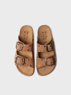 Toni Pons Sandalias | Bios | GRETEL - Sandalia BIO de mujer en serraje con hebillas y tachuelas | GRETEL