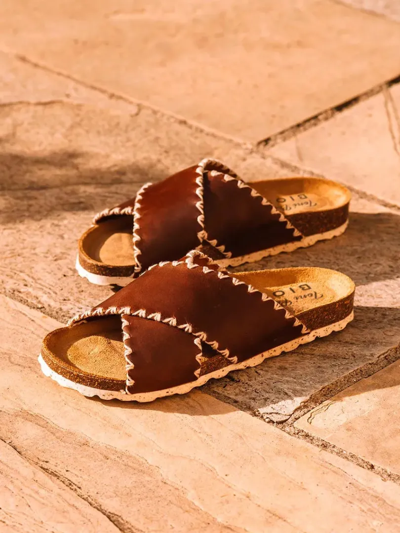 Toni Pons Sandalias | Bios | GRIT-PE - Sandalia BIO de mujer en cuero con tiras cruzadas | GRIT-PE