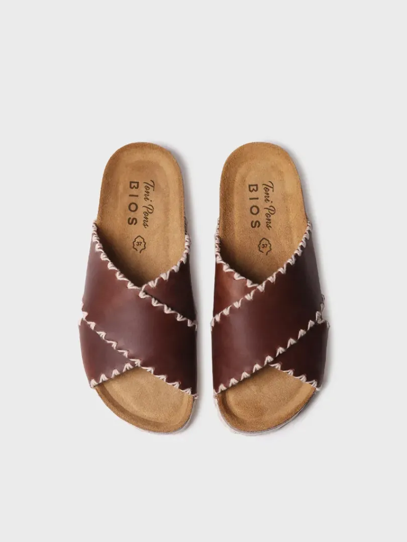 Toni Pons Sandalias | Bios | GRIT-PE - Sandalia BIO de mujer en cuero con tiras cruzadas | GRIT-PE