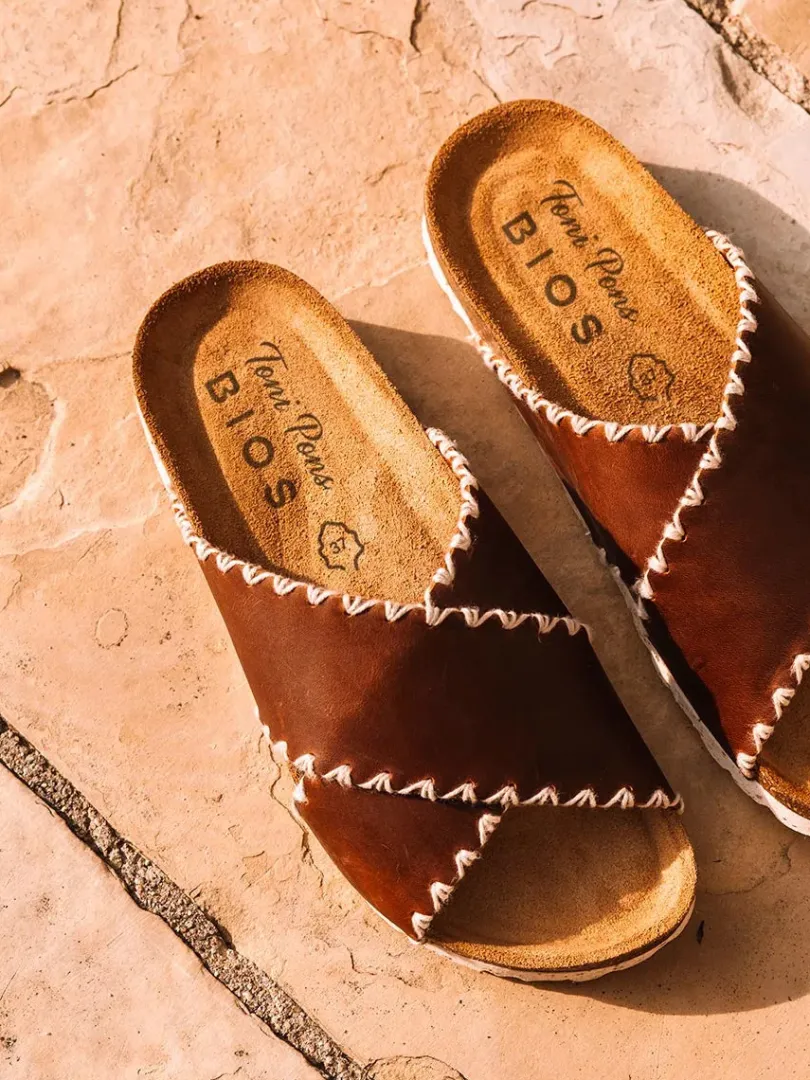 Toni Pons Sandalias | Bios | GRIT-PE - Sandalia BIO de mujer en cuero con tiras cruzadas | GRIT-PE