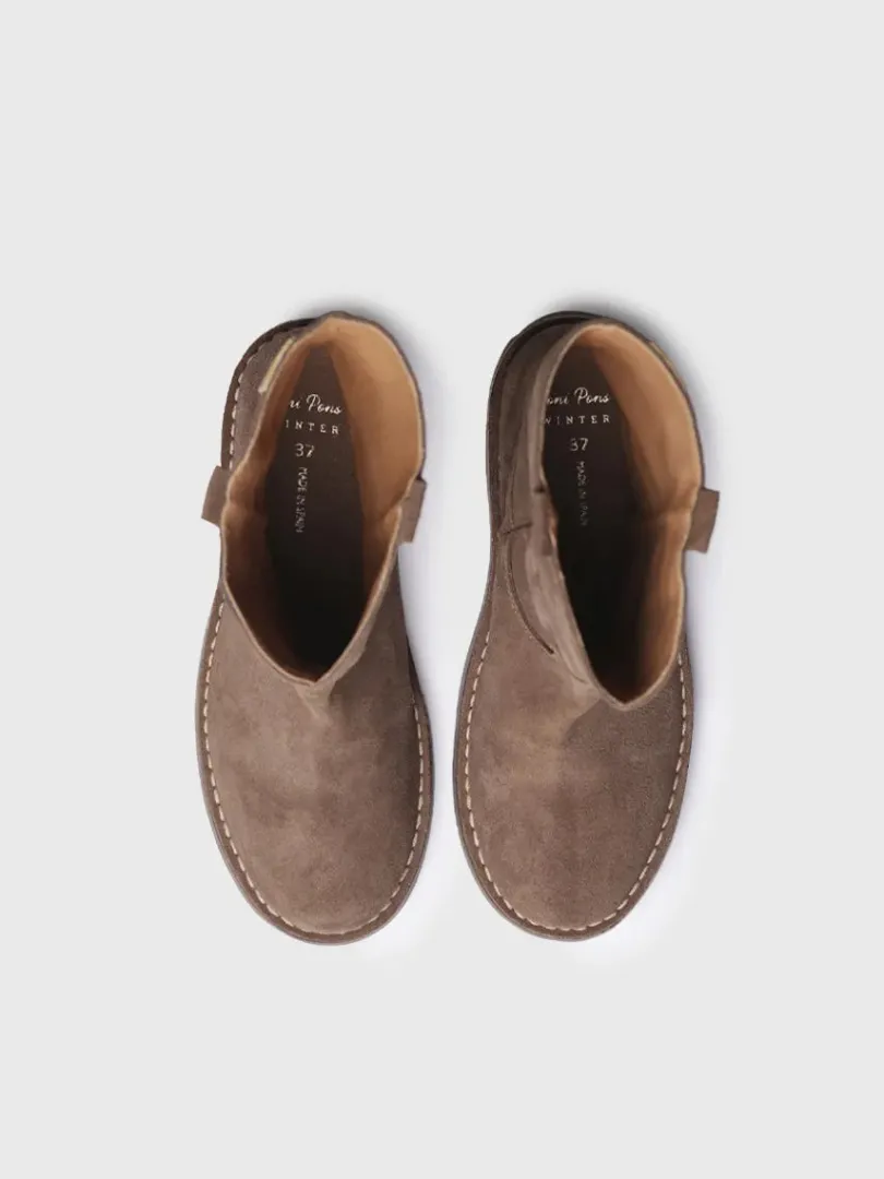 Toni Pons Botines Y Zapatos | IRUN-SY - Botines planos de mujer en serraje | IRUN-SY